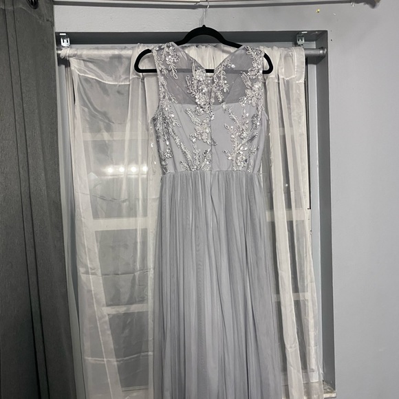 Sparkling Grey Prom Dress - Picture 2 of 2